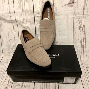 Beige Suede Loafers for Men